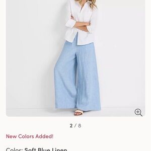 Lands' End Light Blue Wide-Leg Pants
